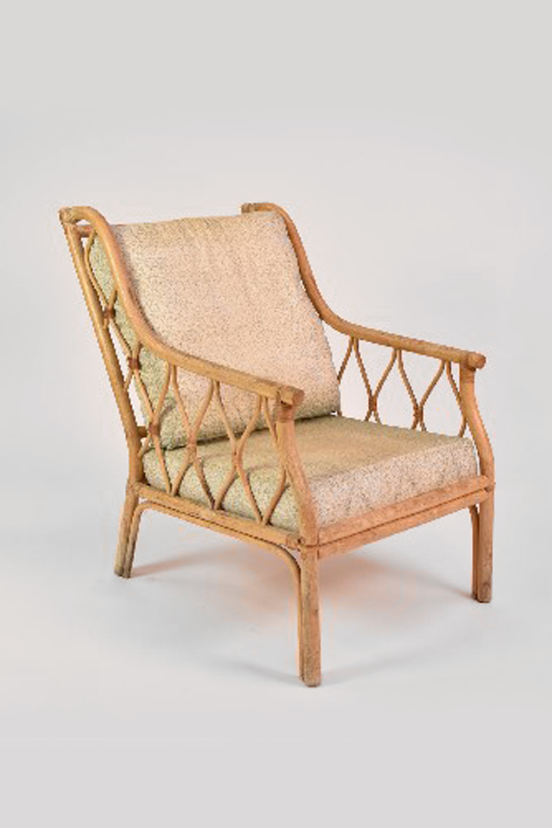 Cane & Bamboo Easy Chair The Classic Modern Prop Hire Company