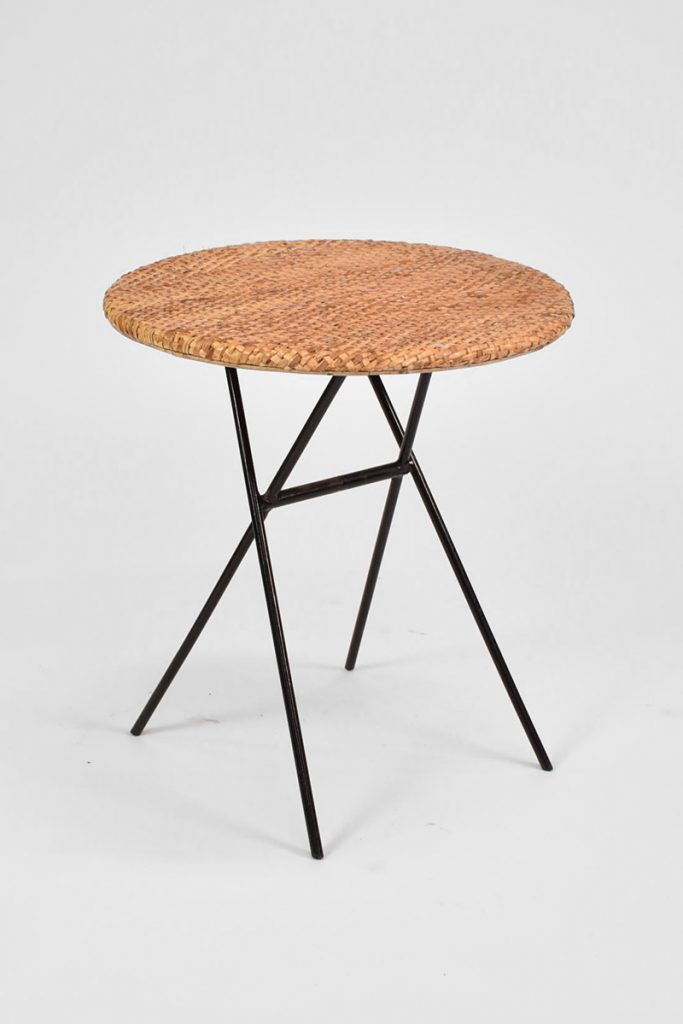 Cane Top Folding Side Table The Classic Modern Prop Hire Company