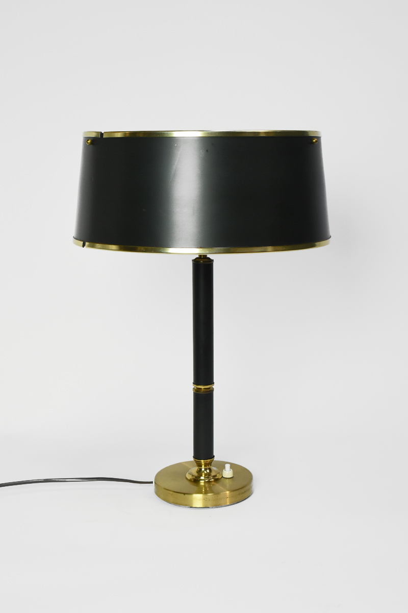 green and gold table lamp