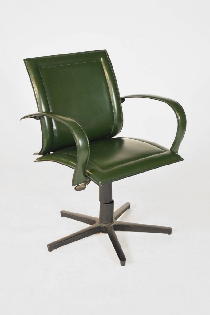 Green Leather Office Chair The Classic Modern Prop Hire Company