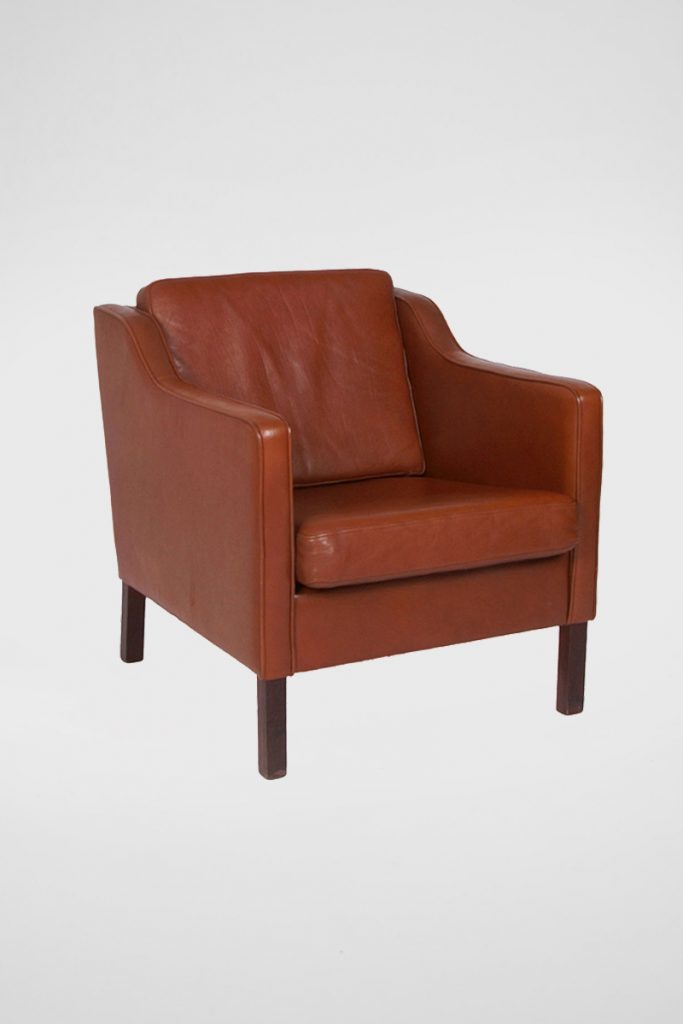 Tan Leather Chair The Classic Modern Prop Hire Company