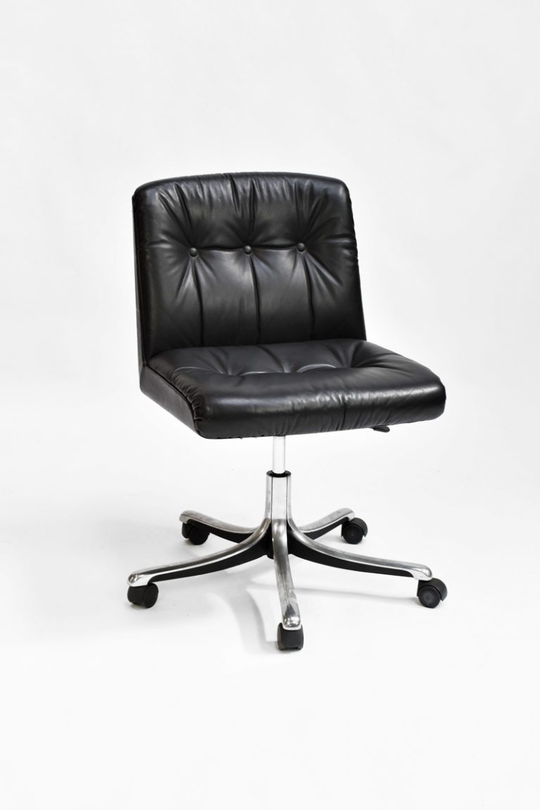 Black Leather Desk Chair The Classic Modern Prop Hire Company