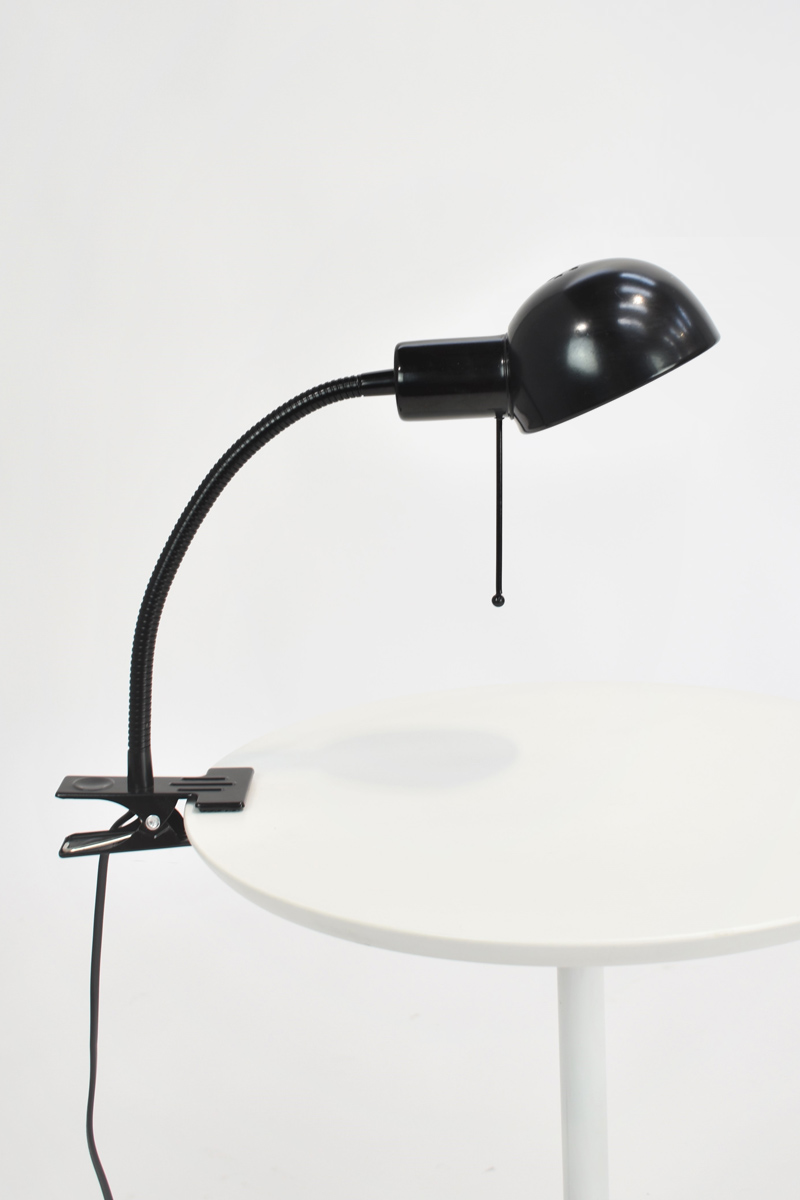 Black Gooseneck Clamp Lamp The Classic Modern Prop Hire Company