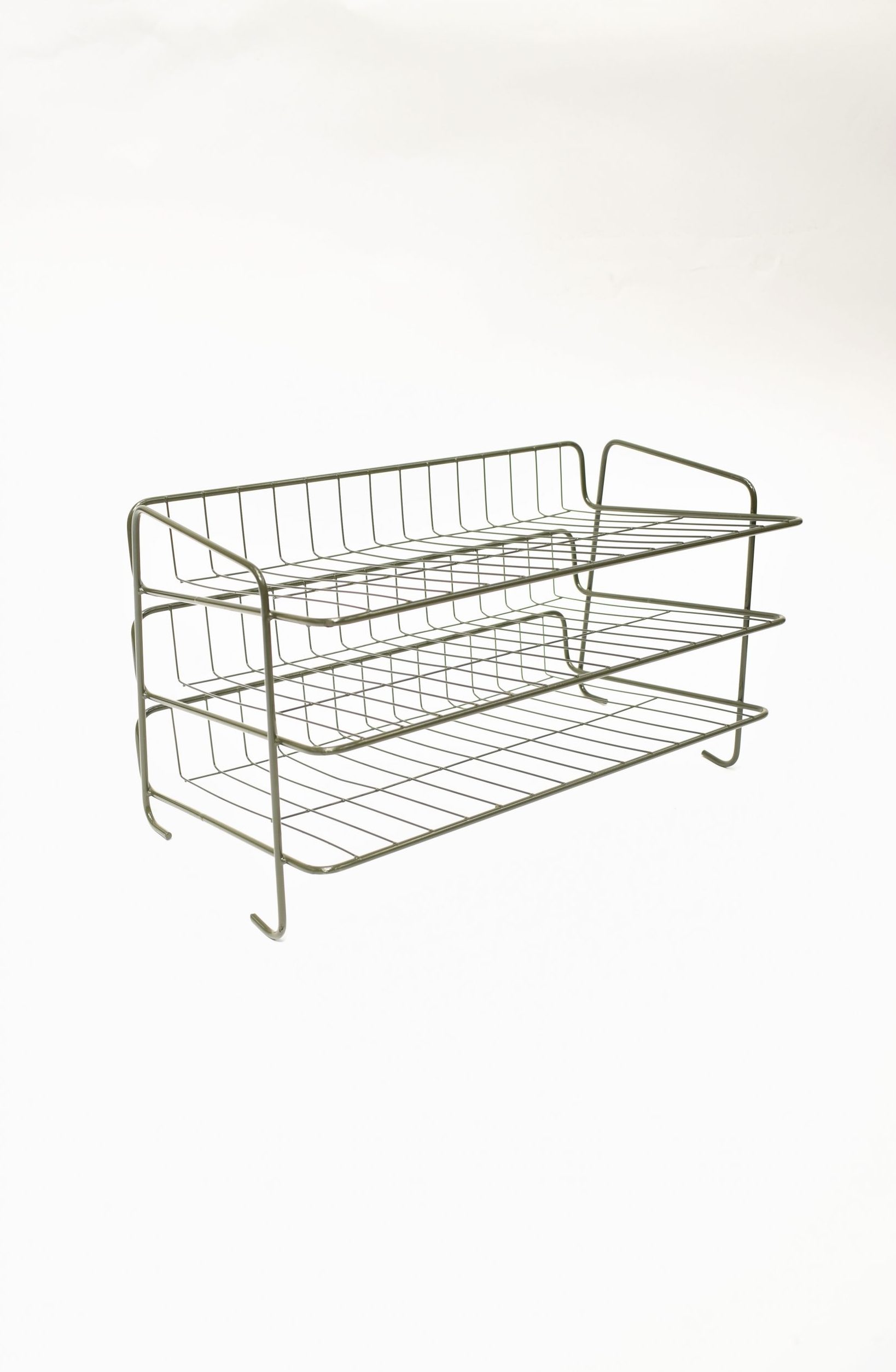 Brown Three Tier Metal Letter Tray The Classic Modern Prop Hire Company