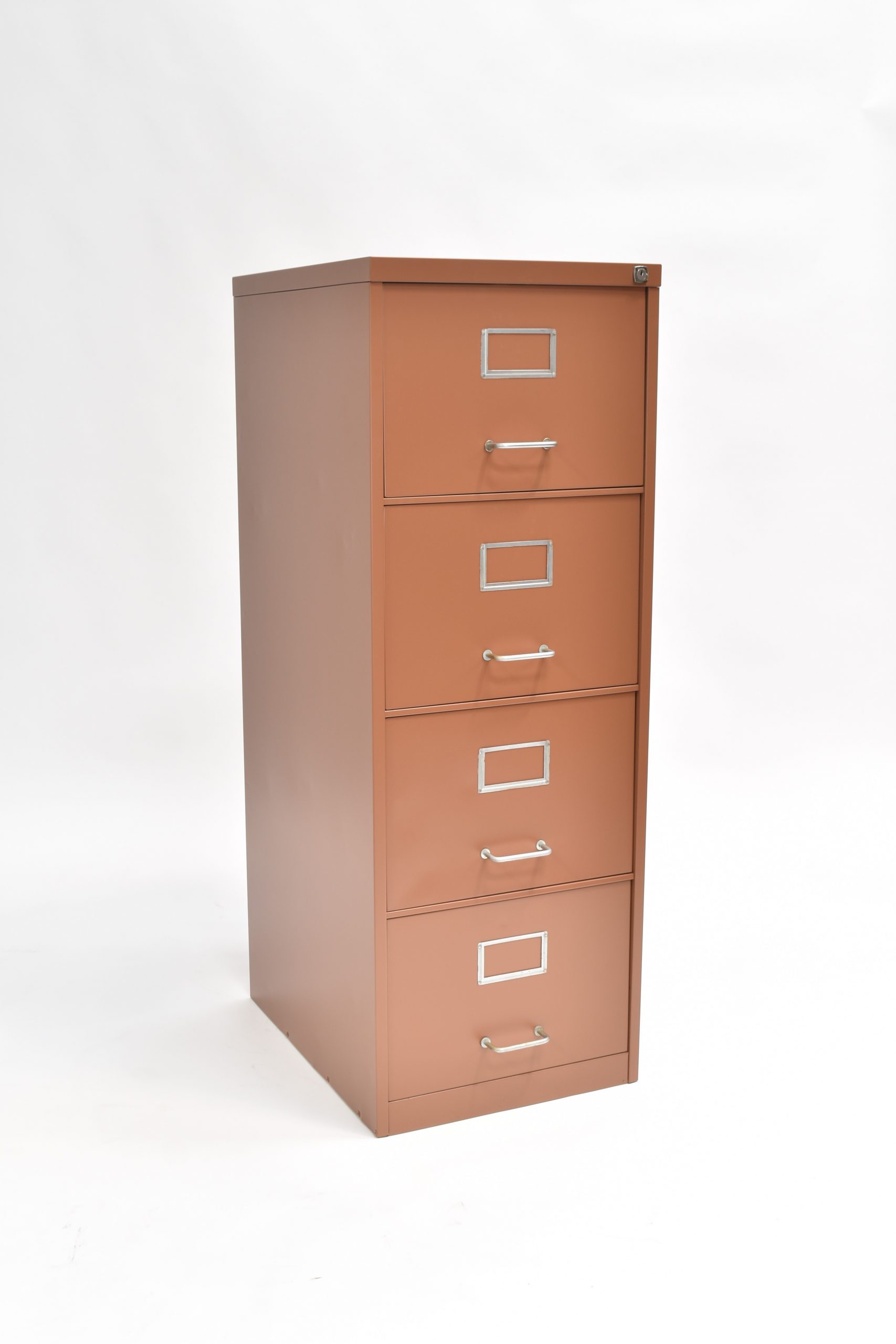 Brown 4 Drawer Metal Filing The Classic Modern Prop Hire Company