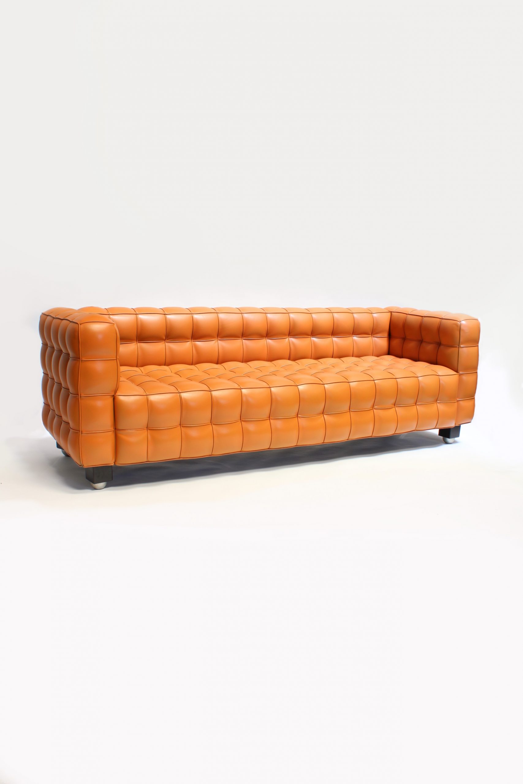 Tan Leather Kubus Sofa The Classic Modern Prop Hire Company