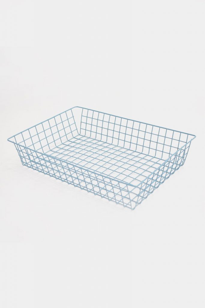 Blue Metal Letter Rack - The Classic Modern Prop Hire Company